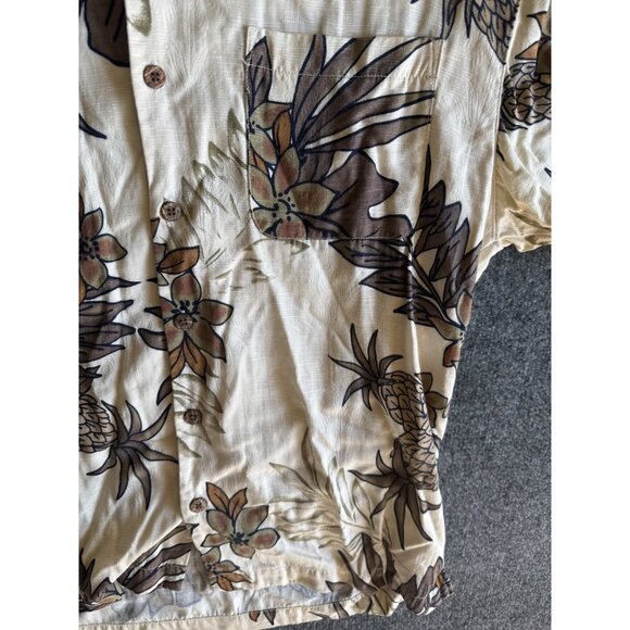 Vintage Havana Jacks Cafe Hawaiian Shirt Floral Pineapple Print 100% Cotton Mens - Picture 5 of 10